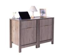 VEVOR Tavolino da Salotto in Stile Fattoria, Set 2, Comodino da Casa con Porte USB Prese, Tavolino a 3 Ripiani con Mobiletto Portaoggetti, 2 Cassetti, per Soggiorno, Camera da Letto, Ufficio