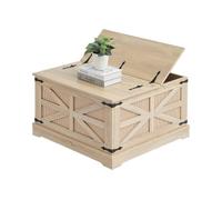 VEVOR Tavolino in Rattan Rattan PE con Piano in MDF, Tavolino Moderno in Stile Boho 32 Pollici con Portaoggetti, Mobiletto per Soggiorno, Camera da Letto