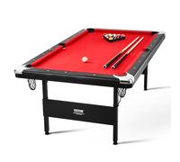 VEVOR Tavolo da Biliardo da 7 Piedi, Pieghevole Salvaspazio, Set Con Palline, Stecche, Gesso, Nero, Perfetto per la Sala Giochi di Famiglia per Bambini e Adulti