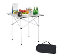 VEVOR tavolo pieghevole tavolo da buffet portatile multiuso 70 cm, tavolo quadrato in alluminio (per 2-4 persone) con borsa di trasporto, tavolo da giardino tavolo da campeggio per feste picnic campeg