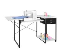 VEVOR Tavolo da Cucito Tavolo Multiuso per Macchina da Cucire con Cassetti Ripiano Laterale Pieghevole Scrivania per Computer per Casa, Studio di Moda, Studio d'arte, Istituto Scolastico