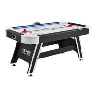 VEVOR Tavolo da Gioco ad Aria Compressa, Tavolo Interno per Bambini e Adulti per Sala Giochi, Gioco da Balla Sportivo a LED con 2 Dischi, 2 Spingitori e Sistema di Punteggio Elettronico