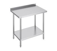 VEVOR Tavolo da lavoro tavolo da cucina in acciaio inox piano preparazione cibi
