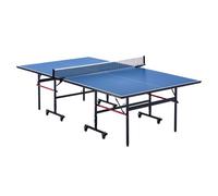 VEVOR Tavolo da Ping Pong Pieghevole in MDF per Interni, Tavolo da Ping Pong Portatile, con Rete a Morsetto Rapido e Ruote Bloccabili, Gioco da Ping Pong, Montaggio Facile, Piani del Tavolo da 12 mm