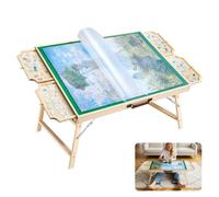 VEVOR Tavolo da Puzzle da 1500 Pezzi con Gambe Pieghevoli, 4 Cassetti e Coperchio, Tavola di Legno Portatile 865 x 635 mm 6 Angoli di Inclinazione Regolabili, Staffa Regolabile, per Adulti