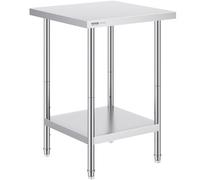 VEVOR Tavolo da Lavoro in Acciaio Inossidabile 610 x 610 x 864 mm per Cucina