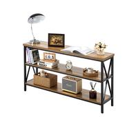 VEVOR Tavolo Stretto Dietro Divano, Tavolino da Ingresso Lungo a 3 Livelli e Tavola da Corridoio Sottile, con Struttura in Metallo, per Ingresso, Corridoio, Soggiorno, 140 x 34 x 76,2 cm