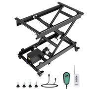 VEVOR Tavolo Elevatore Elettrico con Capacità di 150 kg Tavolo Elevatore a Forbice Singola, Piattaforma di Sollevamento Regolabile in Altezza da 200 a 710 mm, Tavolo Elevatore, 4 Ruote, Nero