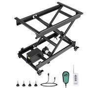 VEVOR Tavolo Elevatore Elettrico con Capacità di 150 kg Tavolo Elevatore a Forbice Singola, Piattaforma di Sollevamento Regolabile in Altezza da 200 a 710 mm, Tavolo Elevatore, 4 Ruote, Nero