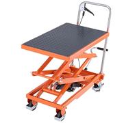VEVOR Tavolo Elevatore Idraulico, Capacità 226,8 kg Carrello Elevatore a Doppia Forbice con 4 Ruote, Cuscinetto Antiscivolo, Altezza di Sollevamento 1200 mm per Movimentazione e Trasporto di Materiali