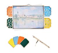 VEVOR Tavolo per Puzzle 735 x 535 mm da 1000 Pezzi, Set da Tavolo per Puzzle Standard Portatili in Legno con 4 Cassetti in Feltro Colorato e Coperchio, con 2 Angoli di Inclinazione per Adulti