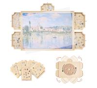 VEVOR Tavolo per Puzzle 736 x 535 mm da 1000 Pezzi, Set da Tavolo per Puzzle Standard Portatili in Legno con 5 Cassetti e Coperchio, Anello di Base Rotante a 360° per Adulti, Facile da Riporre