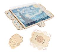 VEVOR Tavolo per Puzzle 865 x 635 mm da 1500 Pezzi, Set da Tavolo per Puzzle Standard Portatili in Legno con 5 Cassetti e Coperchio, Anello di Base Rotante a 360° per Adulti, Facile da Riporre