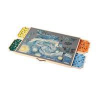 VEVOR Tavolo per Puzzle 865 x 635 mm da 1500 Pezzi, Set da Tavolo per Puzzle Standard Portatili in Legno con 4 Cassetti in Feltro Colorato e Coperchio, con 2 Angoli di Inclinazione per Adulti