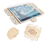 VEVOR Tavolo per Puzzle 865 x 635 mm da 1500 Pezzi, Set da Tavolo per Puzzle Standard Portatili in Legno con 5 Cassetti e Coperchio, Anello di Base Rotante a 360° per Adulti, Facile da Riporre