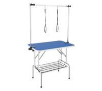 VEVOR Tavolo per Toelettatura per Animali Domestici, Tavolo per Toelettatura Bellezza per Cani Gatti, Tavolo Toelettatura Pieghevole per Toelettatura di Cani 2 Lacci 2 Bracci Portata max. da 149,7kg
