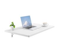 VEVOR Tavolo pieghevole a parete, 900 x 500 x 185 mm, scrivania galleggiante con supporto in ferro, tavolo pieghevole per piccoli spazi, ufficio a casa, sala da pranzo, lavanderia, cucina, bar, bianco