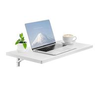 VEVOR Tavolo Pieghevole a Parete, Tavolo a Ribalta Montaggio a Parete 80 x 40 cm, Scrivania Galleggiante Staffa in Ferro, Scrivania Pieghevole per Ufficio Domestico, Sala da Pranzo, Cucina Bar Bianco