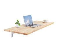 VEVOR Tavolo pieghevole da parete, 120 x 50 cm, tavolo sospeso in legno con staffa in ferro, scrivania pieghevole per piccoli spazi, casa, ufficio, sala da pranzo, lavanderia, cucina, bar