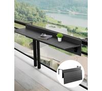 VEVOR Tavolo Sospeso da Balcone 800 x 300 mm Pieghevole per Ringhiera del Patio