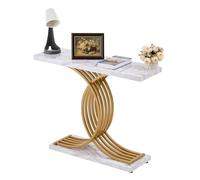 VEVOR Tavolo Stretto Dietro Divano, Tavolino da Ingresso Lungo a 1 Livello e Tavola da Corridoio Sottile, con Struttura in Metallo, per Ingresso, Corridoio, Soggiorno, 100 x 30 x 81 cm