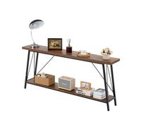 VEVOR Tavolo Stretto Dietro Divano, Tavolino da Ingresso Lungo a 2 Livelli e Tavolo da Corridoio Sottile, con Struttura in Metallo, per Ingresso, Corridoio, Soggiorno, 180 x 30 x 80 cm