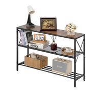 VEVOR Tavolo Stretto Dietro Divano, Tavolino da Ingresso Lungo a 3 Livelli e Tavola da Corridoio Sottile, con Struttura in Metallo, per Ingresso, Corridoio, Soggiorno, 106 x 29,5 x 73,5 cm