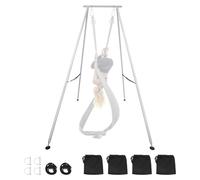 VEVOR Supporto per Altalena Yoga Altezza di 291 cm con Capacità di Carico Massima di 250 kg, Struttura Triangolare, Corda Aerea e Base Antiscivolo; Supporto per Amaca Multifunzionale, Solo Telaio