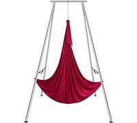 VEVOR Yoga Swing Stand Amaca Aerial Silk Kit 551,15 libbre carico Rosso