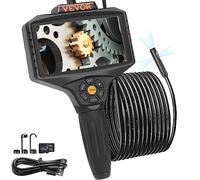 VEVOR Telecamera a Endoscopio Lente Tripla Schermo 5 Pollici IPS Batteria 5-6 ore Cavo 5m, Telecamera di Ispezione a Endoscopio Zoom Digitale 5x Risoluzione 854 x 480, Kit Portatile 5 Modalità Visiva