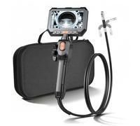 VEVOR Telecamera Endoscopica Articolata a Doppia Lente con Luce, Sonda da 8 mm, Schermo IPS HD da 5'', Funzione Schermo Diviso, Zoom 8x, Cavo Impermeabile IP67 da 1,5 m, per Ispezione Auto e Idraulica