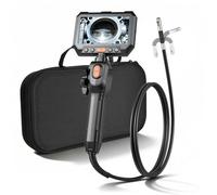 VEVOR Telecamera Endoscopica Articolata a Doppia Lente con Luce, Sonda da 8 mm, Schermo IPS HD da 5'', Funzione Schermo Diviso, Zoom 8x, Cavo Impermeabile IP67 da 1,5 m, per Ispezione Auto e Idraulica