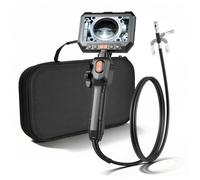 VEVOR Telecamera Endoscopica Articolata a Doppia Lente con Luce, Sonda Sottile da 6,2 mm, Schermo IPS HD da 5'', Funzione Schermo Diviso, Zoom 8x, Cavo Impermeabile IP67 da 1,5 m, per Auto e Idraulica