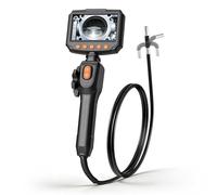 VEVOR Telecamera Endoscopica Articolata con Sonda da 8 mm e Luce, Endoscopio Bidirezionale, Schermo IPS HD da 4,3'', Zoom 8x, Cavo Flessibile da 1,5 m Impermeabile IP67, per Ispezione Auto e Idraulica