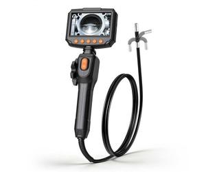 VEVOR Telecamera Endoscopica Articolata con Sonda da 8 mm e Luce, Endoscopio Bidirezionale, Schermo IPS HD da 4,3'', Zoom 8x, Cavo Flessibile da 1,5 m Impermeabile IP67, per Ispezione Auto e Idraulica