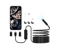 VEVOR Telecamera Endoscopica con Luce, Telecamera di Ispezione con 8 Luci a LED con Cavo Semirigido da 5 m Boroscopio HD 1920P, con Zoom 2X, Impermeabile IP67 per Auto, Cavo Idraulico