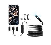 VEVOR Telecamera Endoscopica HD 1920P Doppia Lente Cavo Serpente 5 m Ispezione