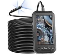 VEVOR Telecamera Endoscopica Luce, Boroscopio a Tripla Lente con Cavo 15 m Scheda 32 GB, Schermo 127 mm 1080P Luci LED, Telecamera a Serpente Impermeabile IP67, Idraulica Telecamera per Ispezione