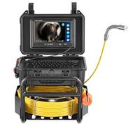 VEVOR Telecamera per Fognatura 70 m Telecamera per Scarichi Autolivellante, Trasmettitore 512 Hz Contatore di Distanza, Schermo 228,6 mm Telecamera Idraulica HD 1080P, Telecamera Fognaria, Luci-12 LED