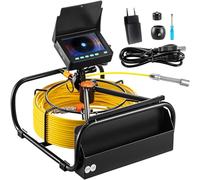 VEVOR Telecamera per Ispezione Tubi 30 m Endoscopio Scarichi Schermo 4,3'' con Luci LED Regolabili, Scheda SD da 16 GB, Zoom 3X, Video, Impermeabile IP68 per Condotte, Fognature, Impianti Idraulici