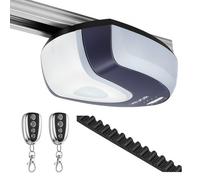 VEVOR Telecomando per Garage con Forza di Trazione 600 N Cinghia Silenziosa, Include Sistema di Binari a 4 Sezioni, 2 Telecomandi e Illuminazione a LED, con Controllo One Touch da Interno Automobile