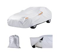 VEVOR Telo Copriauto per Modelli di Berline Full-size Europee, Telo Protezione per Tutte le Stagioni da Sole, Pioggia, Vento, Copertura da Esterno Completa con Cerniera Sulla Portiera, Argento