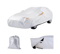 VEVOR Telo Copriauto per Modelli di Berline Full-size Europee, Telo Protezione per Tutte le Stagioni da Sole, Pioggia, Vento, Copertura da Esterno Completa con Cerniera Sulla Portiera, Argento