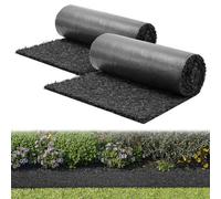 VEVOR Telo Pacciami per Giardinaggio in Gomma 2 Rotoli da 244 x 61 cm, Spessore di 12,7 mm, Riduzione della Crescita delle Erbacce dall'Aspetto Naturale, Percorso Pedonale Permanente per Giardinaggio