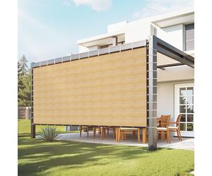 VEVOR Telo Parasole Rete Ombra Vela Ombreggiante per Giardino Beige 366x610cm