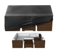 VEVOR Telo protettivo per mobili da giardino, in tessuto Oxford 420D, impermeabile, quadrato, con ventilazione per tutte le condizioni atmosferiche, telo di copertura (239 x 239 x 71 cm)