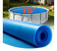 VEVOR Telo Termico per Piscina Rotonda da 4572 mm, Coperta Solare per Piscine con Doppio Strato d'Aria Termoisolante per Piscine, Assorbimento del Calore Diurno, Ritenzione del Calore Notturno