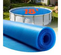 VEVOR Telo Termico per Piscina Rotonda da 5486 mm, Coperta Solare per Piscine con Doppio Strato d'Aria Termoisolante per Piscine, Assorbimento del Calore Diurno, Ritenzione del Calore Notturno