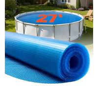 VEVOR Telo Termico per Piscina Rotonda da 8229 mm, Coperta Solare per Piscine con Doppio Strato d'Aria Termoisolante per Piscine, Assorbimento del Calore Diurno, Ritenzione del Calore Notturno