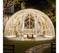 VEVOR Tenda a Cupola Geodetica da Giardino, 4,6 x 2,7 m, per Esterni, per 10-14 Persone, Resistente alle Intemperie, con Finestra, Tenda a Cupola per Cortili, Campeggio, Feste, Matrimoni